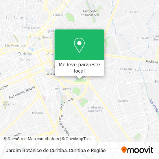 Jardim Botânico de Curitiba mapa