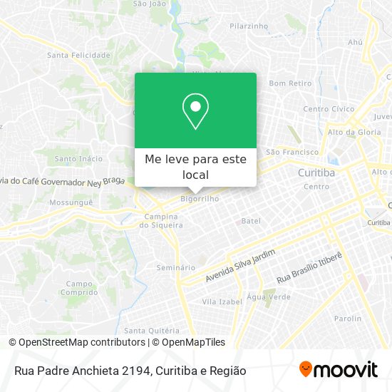 Rua Padre Anchieta 2194 mapa