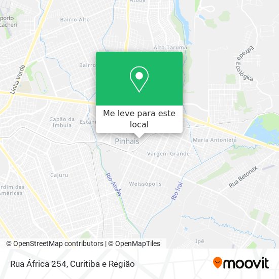 Rua África 254 mapa