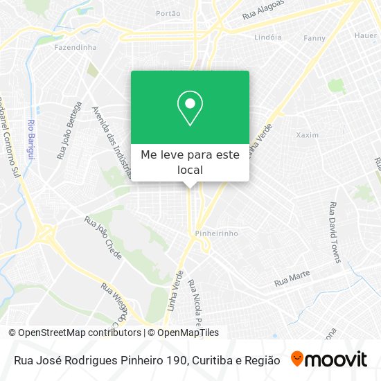 Rua José Rodrigues Pinheiro 190 mapa