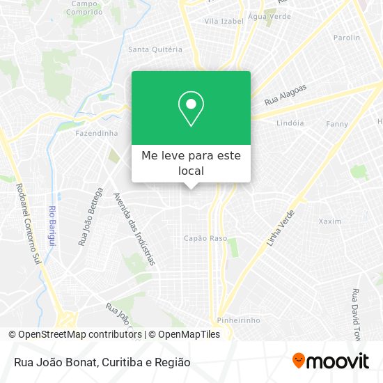 Rua João Bonat mapa