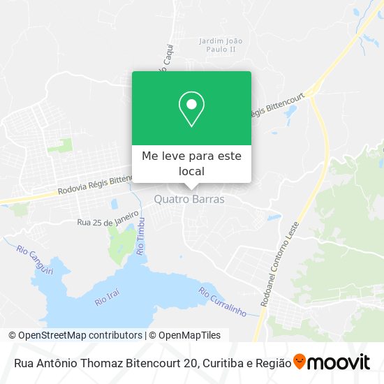 Rua Antônio Thomaz Bitencourt 20 mapa