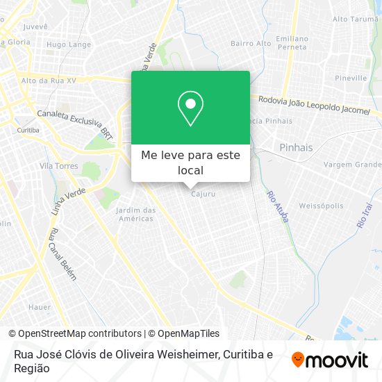 Rua José Clóvis de Oliveira Weisheimer mapa