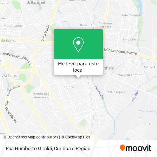 Rua Humberto Giraldi mapa