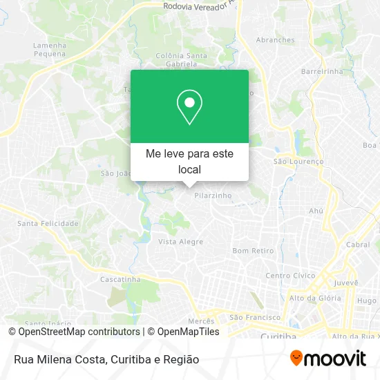 Rua Milena Costa mapa