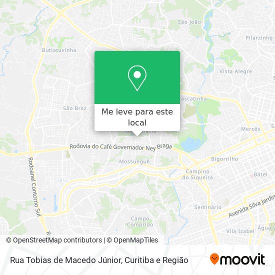 Rua Tobias de Macedo Júnior mapa