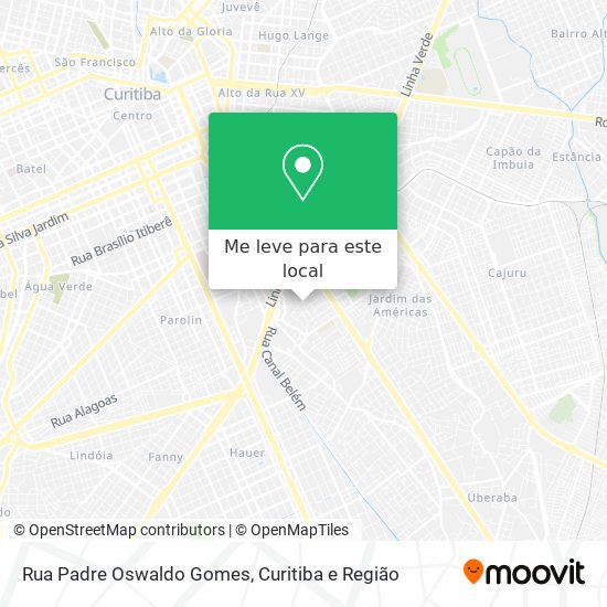 Rua Padre Oswaldo Gomes mapa