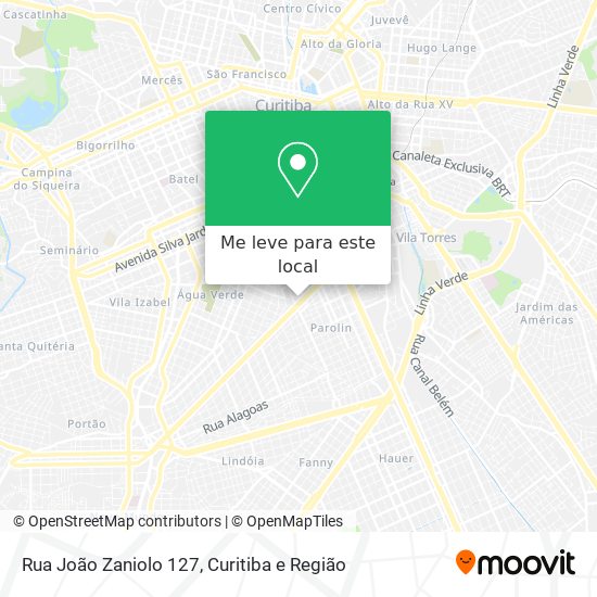 Rua João Zaniolo 127 mapa