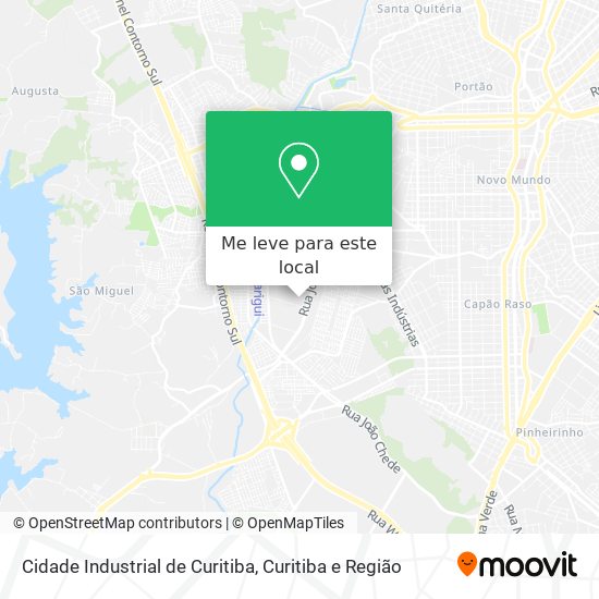 Cidade Industrial de Curitiba mapa