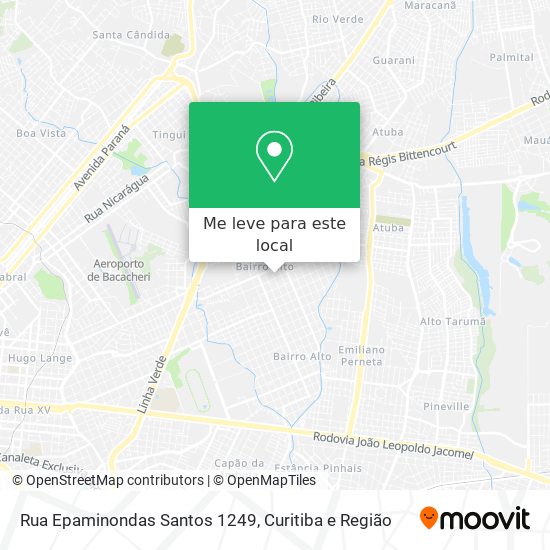 Rua Epaminondas Santos 1249 mapa
