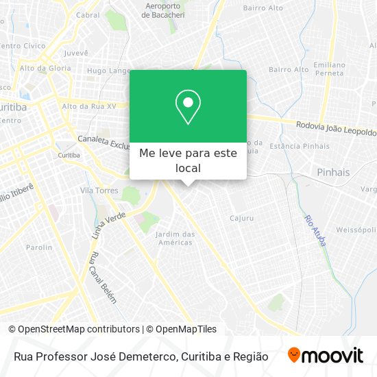 Rua Professor José Demeterco mapa