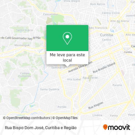 Rua Bispo Dom José mapa