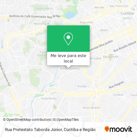 Rua Pretextato Taborda Júnior mapa