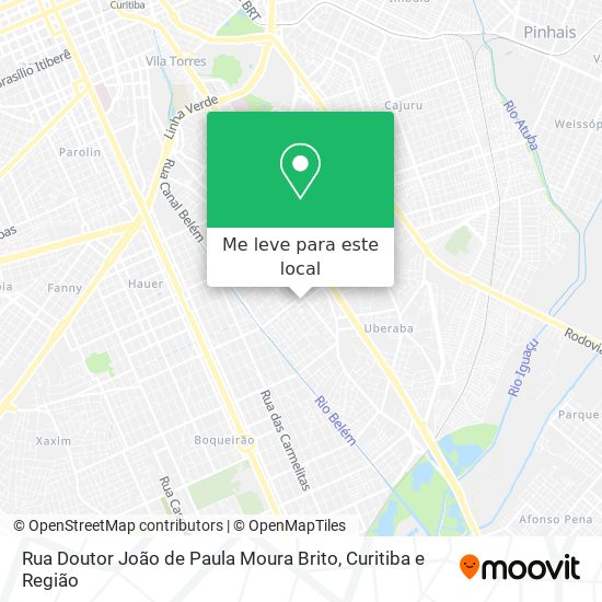 Rua Doutor João de Paula Moura Brito mapa