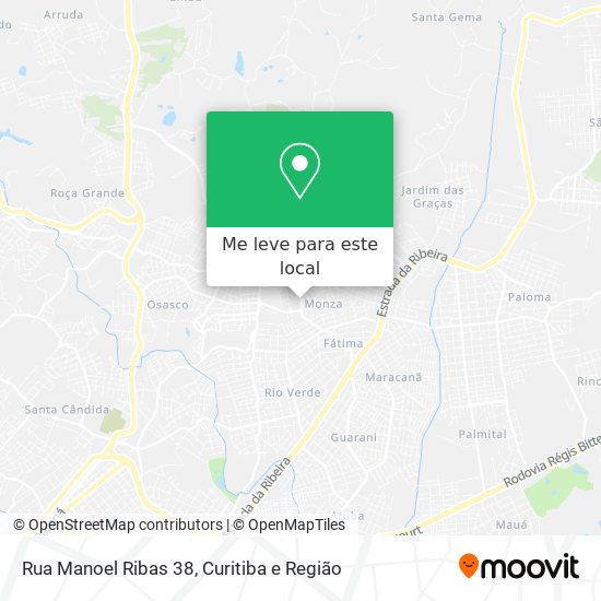 Rua Manoel Ribas 38 mapa