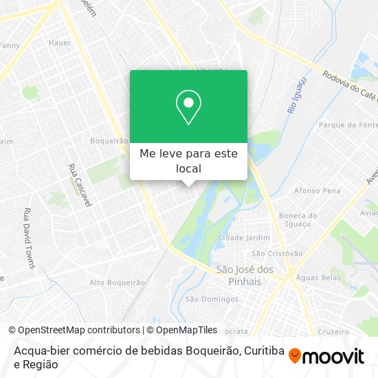 Acqua-bier comércio de bebidas Boqueirão mapa