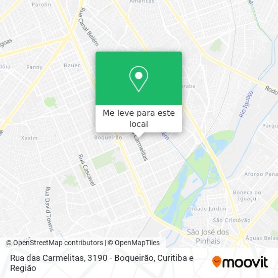 Rua das Carmelitas, 3190 - Boqueirão mapa