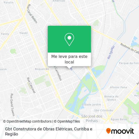 Gbt Construtora de Obras Elétricas mapa