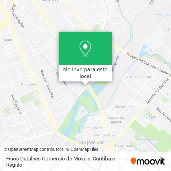 Finos Detalhes Comercio de Moveis mapa