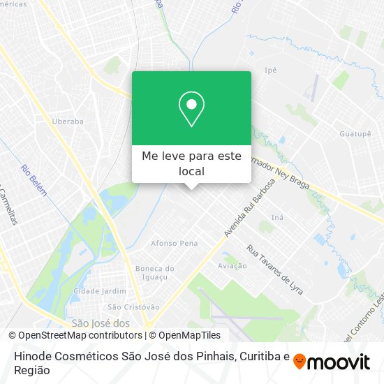 Hinode Cosméticos São José dos Pinhais mapa
