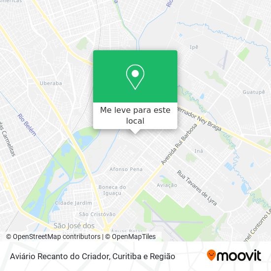 Aviário Recanto do Criador mapa