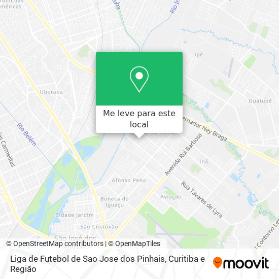 Liga de Futebol de Sao Jose dos Pinhais mapa