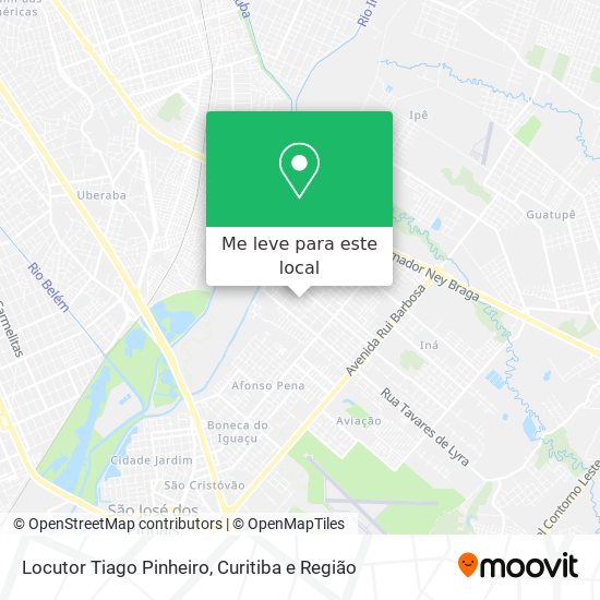 Locutor Tiago Pinheiro mapa