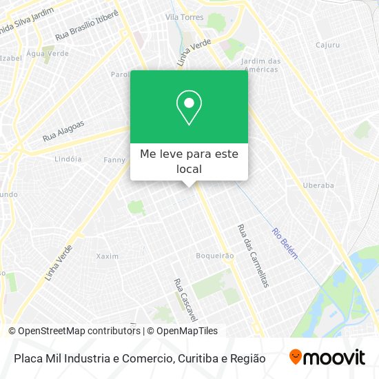 Placa Mil Industria e Comercio mapa
