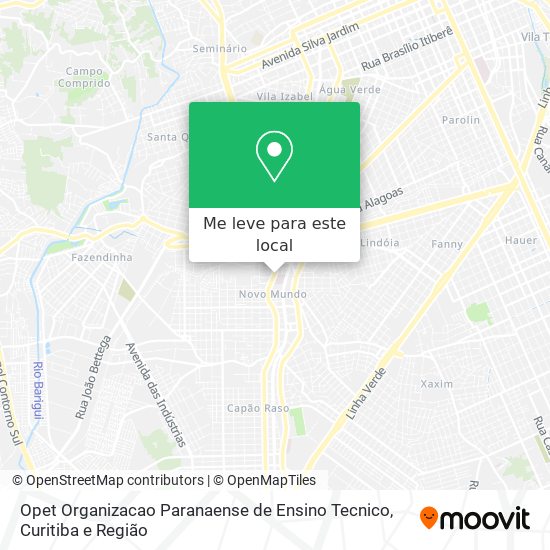 Opet Organizacao Paranaense de Ensino Tecnico mapa