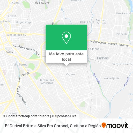 Ef Durival Britto e Silva Em Coronel mapa