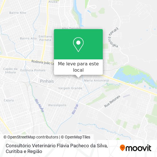 Consultório Veterinário Flávia Pacheco da Silva mapa