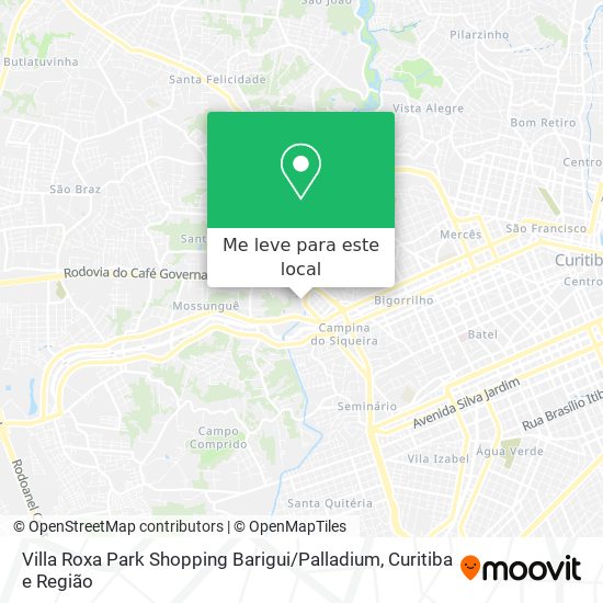 Villa Roxa Park Shopping Barigui / Palladium mapa