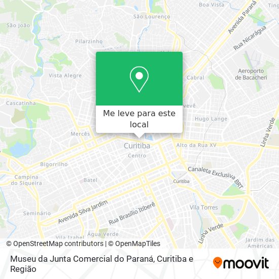 Museu da Junta Comercial do Paraná mapa
