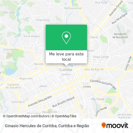 Ginasio Hercules de Curitiba mapa