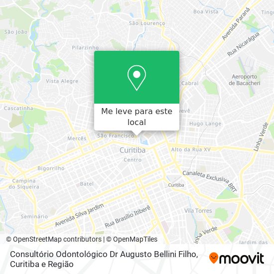 Consultório Odontológico Dr Augusto Bellini Filho mapa