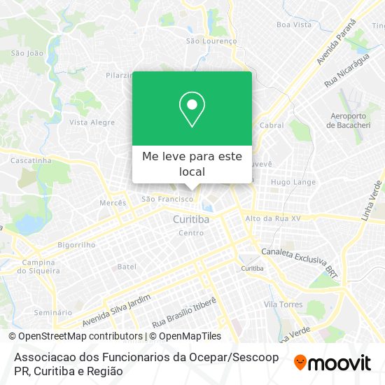 Associacao dos Funcionarios da Ocepar / Sescoop PR mapa