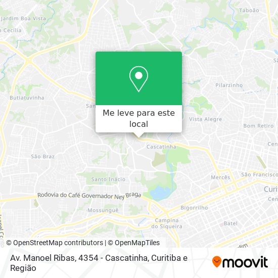 Av. Manoel Ribas, 4354 - Cascatinha mapa