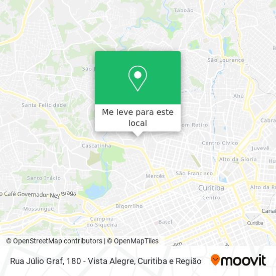 Rua Júlio Graf, 180 - Vista Alegre mapa