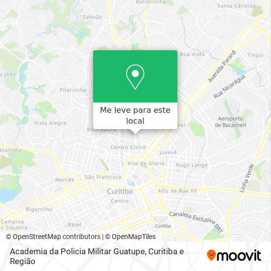 Academia da Policia Militar Guatupe mapa