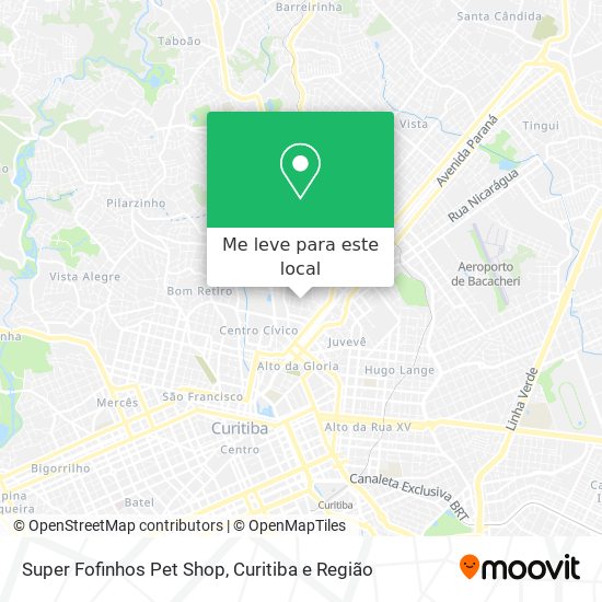 Como chegar até Super Fofinhos Pet Shop em Juvevê de Ônibus?