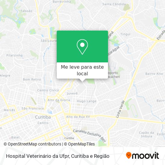 Hospital Veterinário da Ufpr mapa