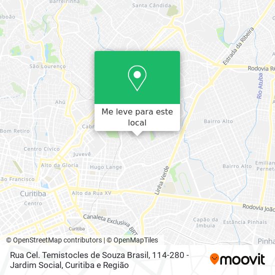 Rua Cel. Temistocles de Souza Brasil, 114-280 - Jardim Social mapa