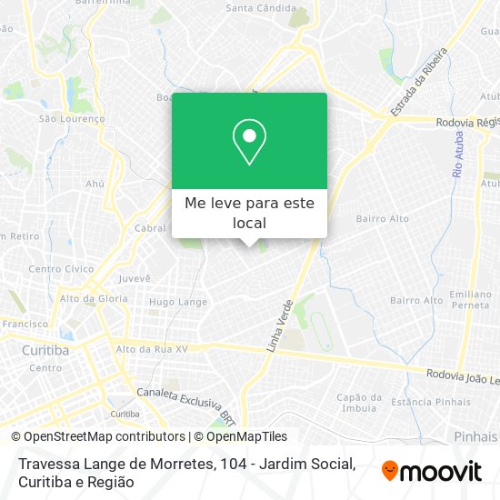 Travessa Lange de Morretes, 104 - Jardim Social mapa