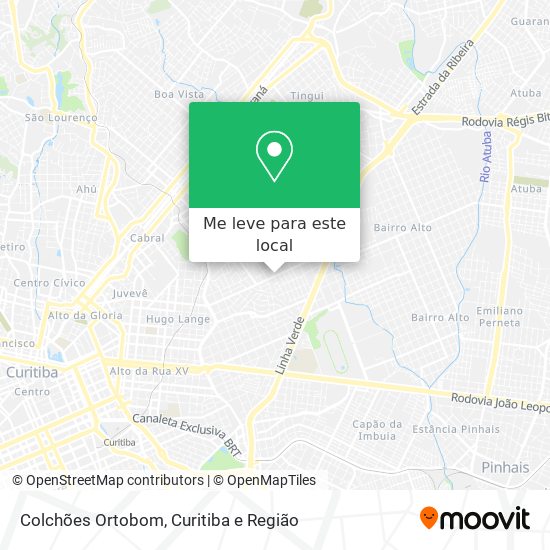 Colchões Ortobom mapa
