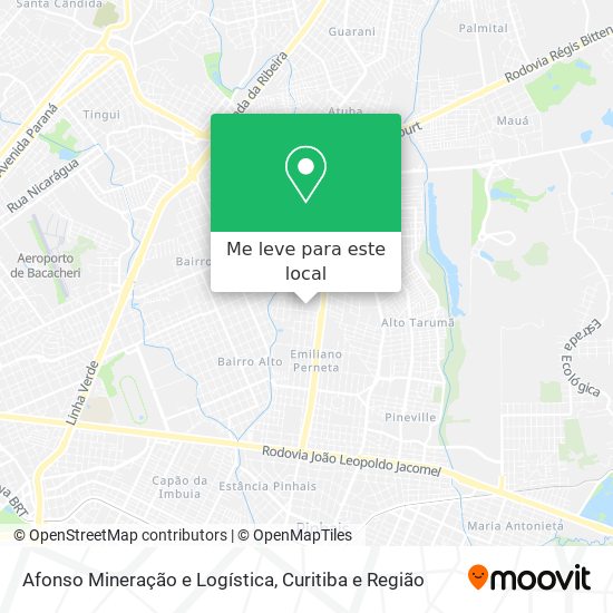 Afonso Mineração e Logística mapa