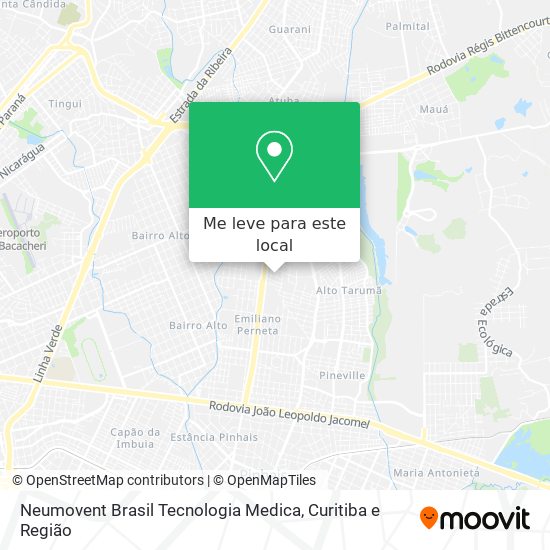 Neumovent Brasil Tecnologia Medica mapa