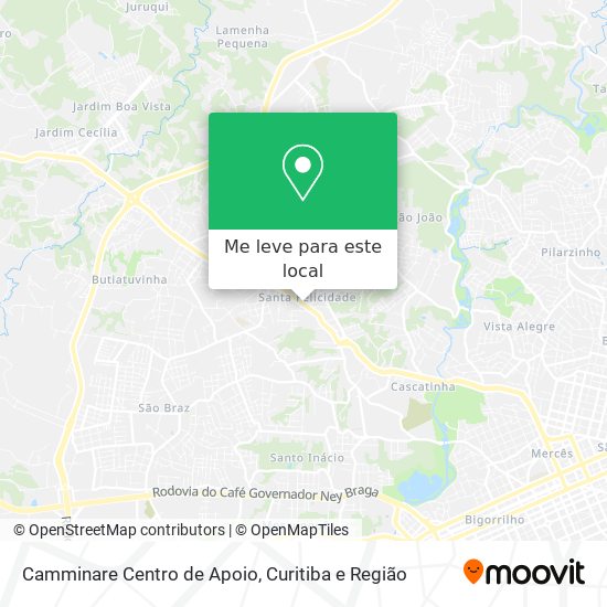 Camminare Centro de Apoio mapa