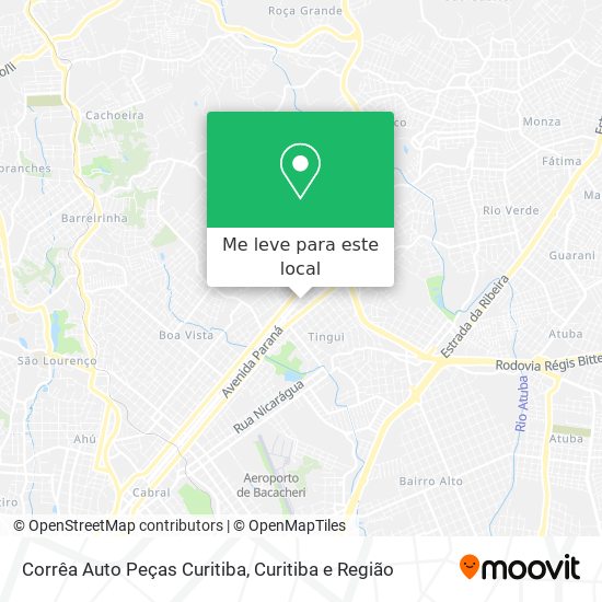 Corrêa Auto Peças Curitiba mapa