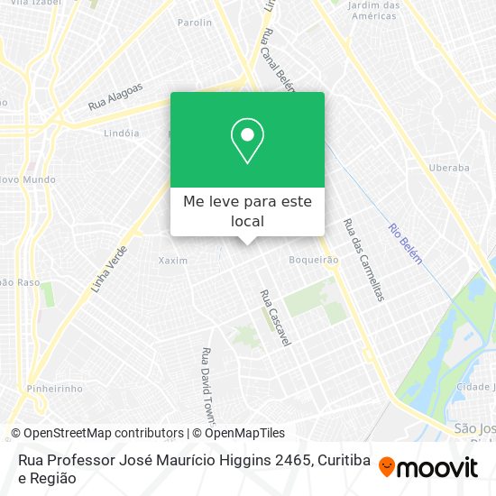 Rua Professor José Maurício Higgins 2465 mapa