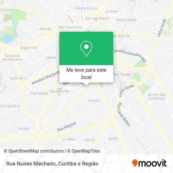 Rua Nunes Machado mapa